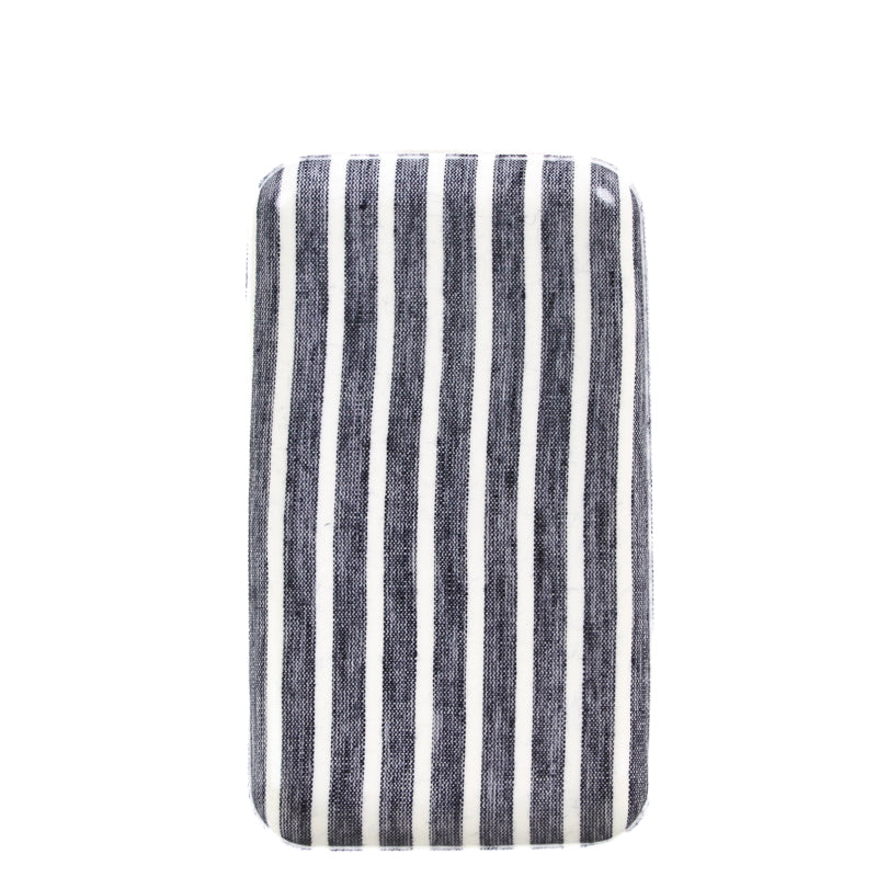 Linen Tray - Dark Blue and White Stripes Sm