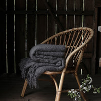 Mohair Blanket - Charcoal