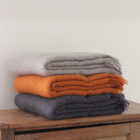 Mohair Blanket - Charcoal