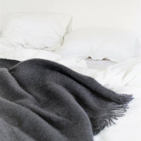 Mohair Blanket - Charcoal