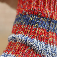 Recycled Cotton Socks - Red Melange