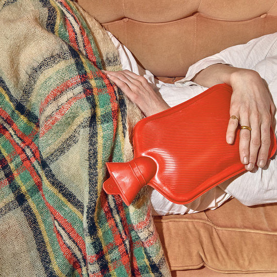 Red Natural Rubber Hot Water Bottle