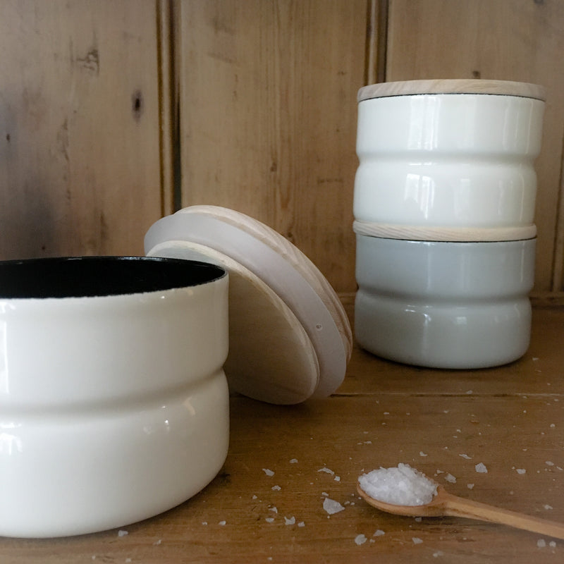 Enamel Kitchen Storage Container Canisters