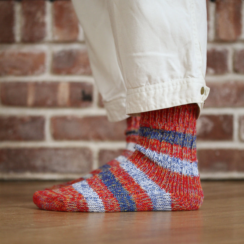 Recycled Cotton Socks Red Melange