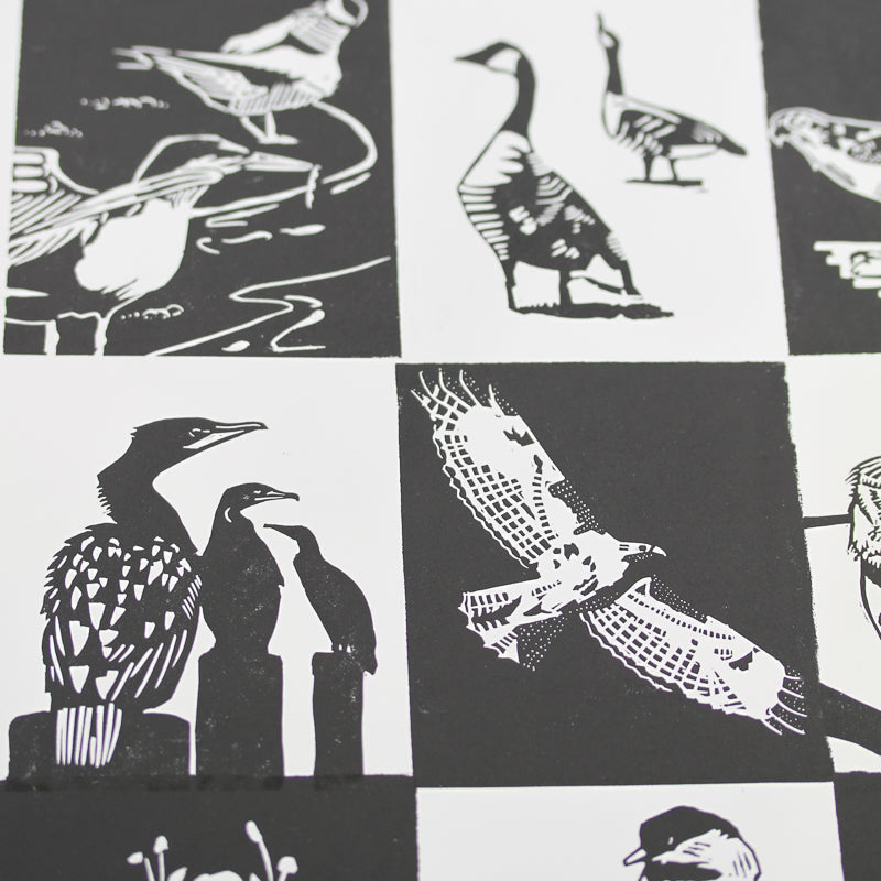 Birds of New York Limited Edition Linocut Print