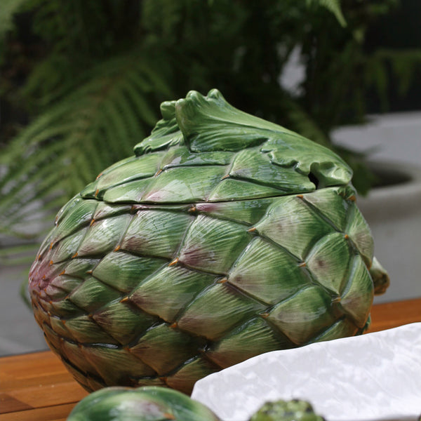 Vintage Artichoke Soup Tureen and Bowls Set