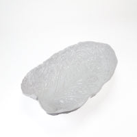 Vintage White Cabbage Leaf Serving Bowl