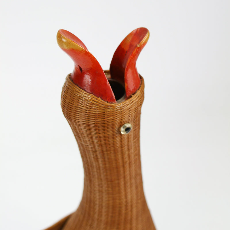 Vintage Woven Duck Vase