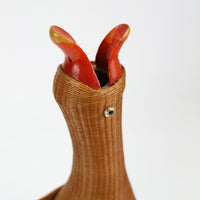 Vintage Woven Duck Vase