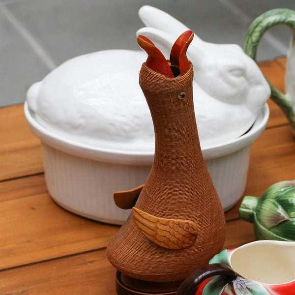 Vintage Woven Duck Vase