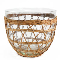 Woven Rattan Salad Bowl