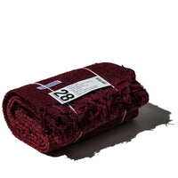 Hand-loomed Recycled Yarn Rug - Burgundy
