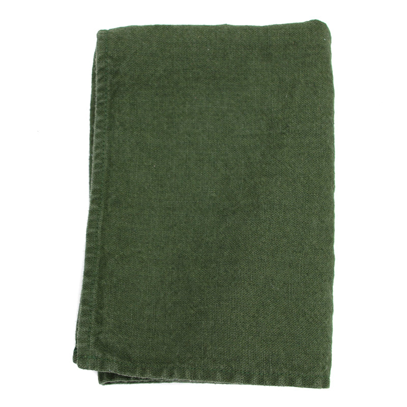Heavy Linen Dish Towel - Olive Green
