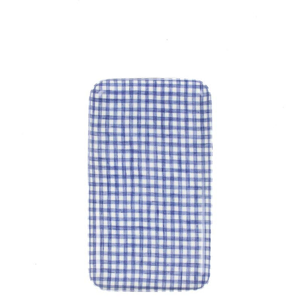 Linen Tray - Blue and White Check Sm