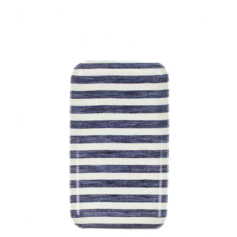 Linen Tray - Blue and White Stripes Sm