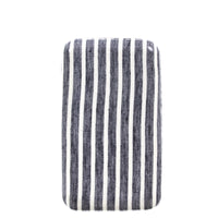 Linen Tray - Dark Blue and White Stripes Sm