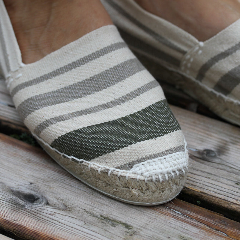 Papat Espadrilles - Cream Stripes