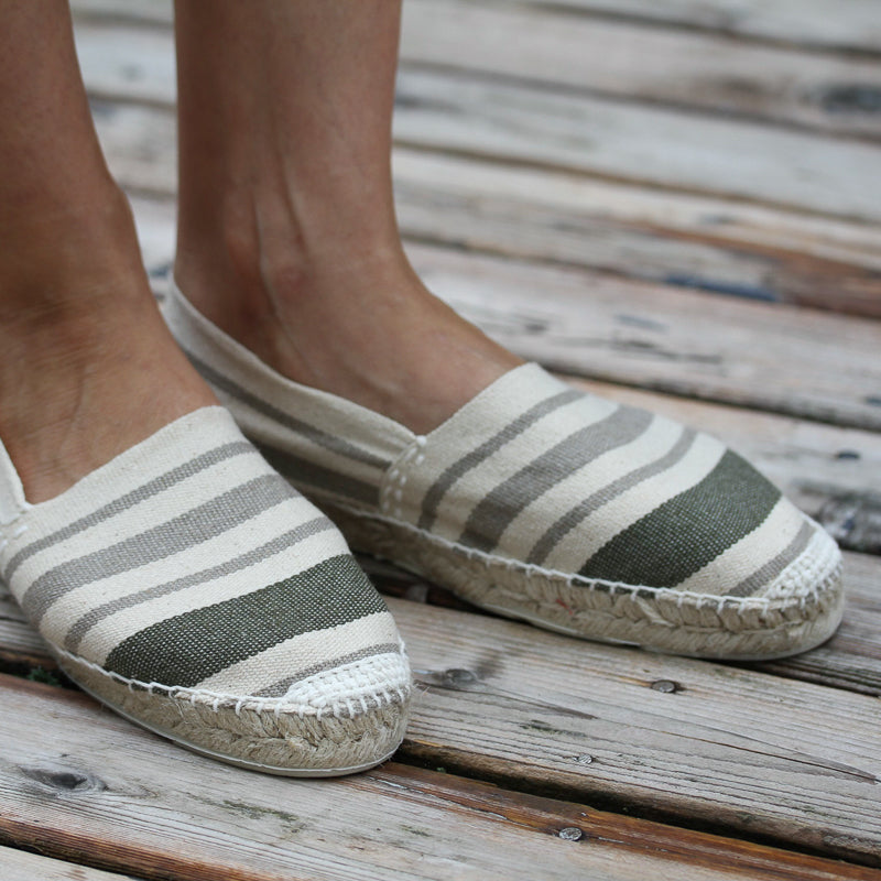 Papat Espadrilles - Cream Stripes