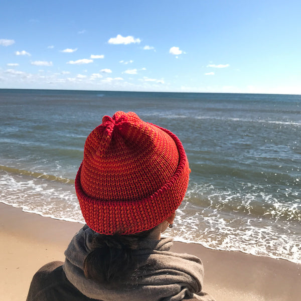 Papat Fisherman Cotton Hat - Red Stripes