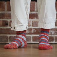 Recycled Cotton Socks - Red Melange