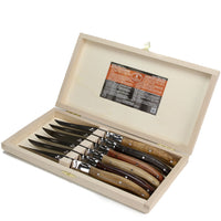 Set of 6 Steak Knives - Assorted Wood