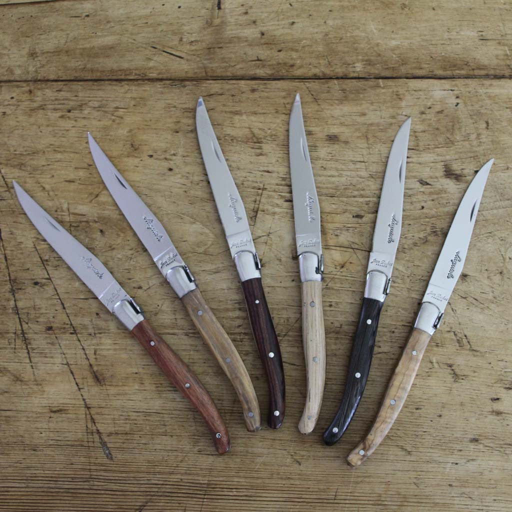 Set of 6 Steak Knives - Assorted Wood