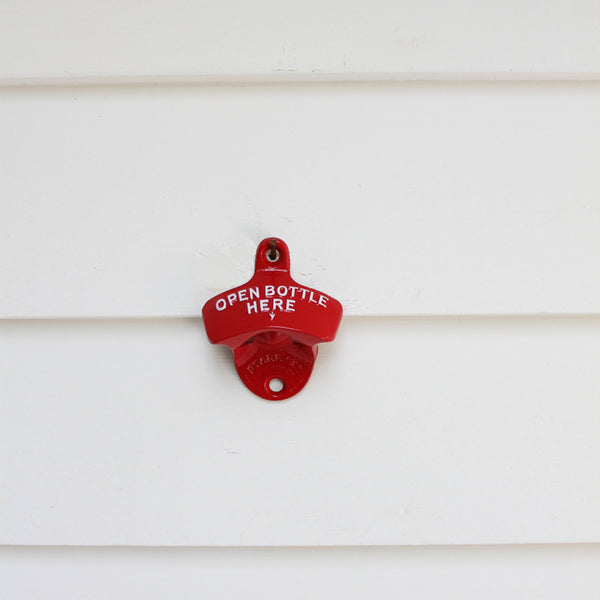Wall Mounted Bottle Opener - RED