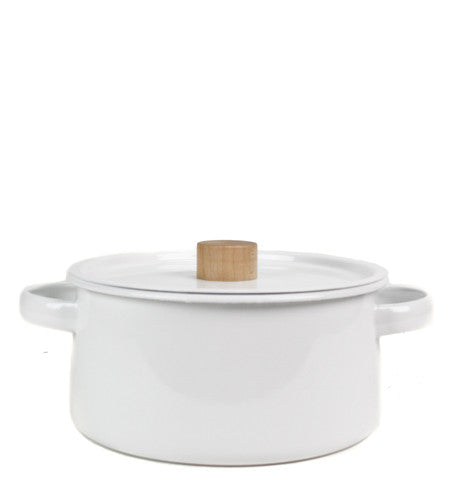 Enamel Pan - with Lid