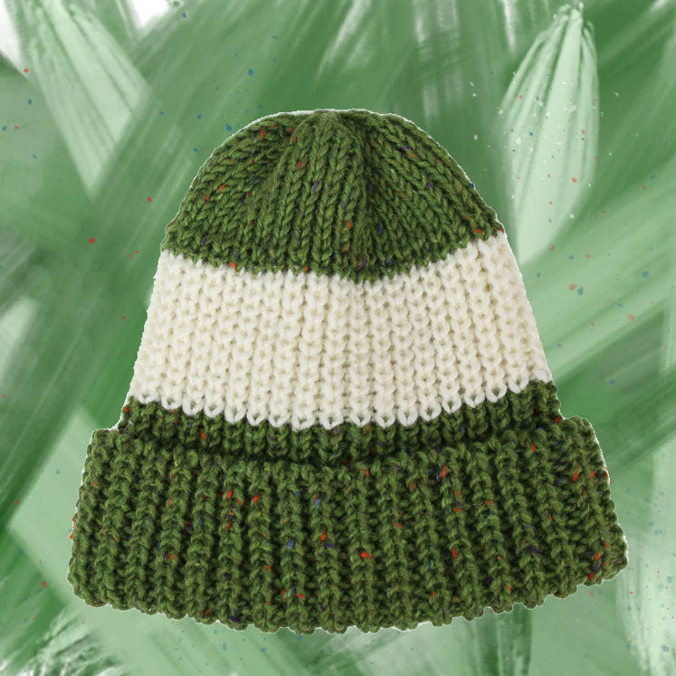 Papat Fisherman Wool Hat - Green Tweed