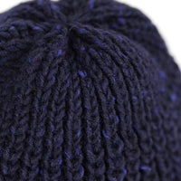 Fisherman Knit Hat - Indigo Tweed