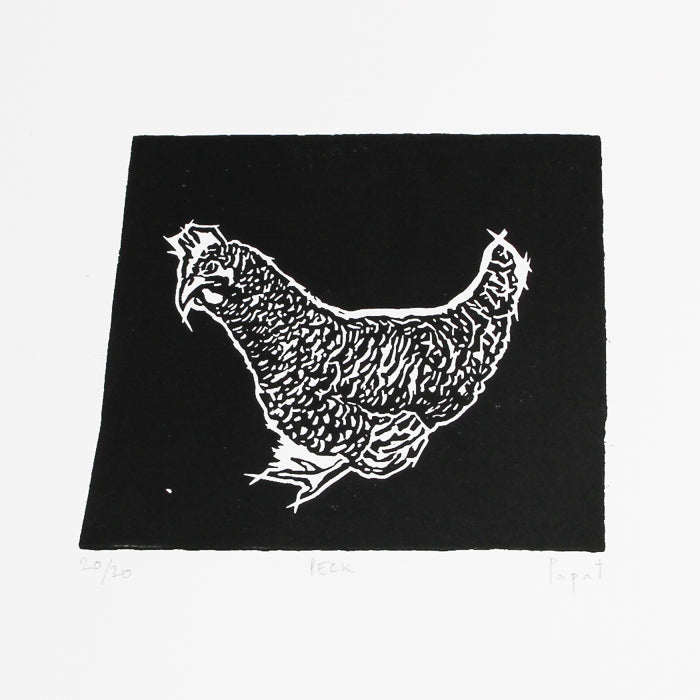 "PECK" - Limited Edition Linocut Print